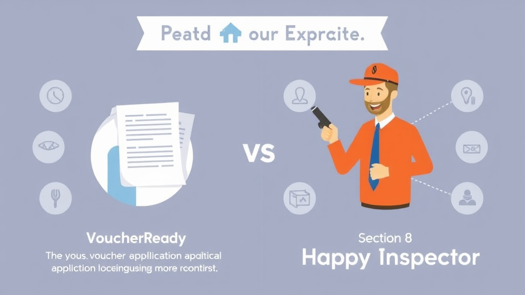 Process flow illustration for putting voucherReady vs Happy Inspector into action