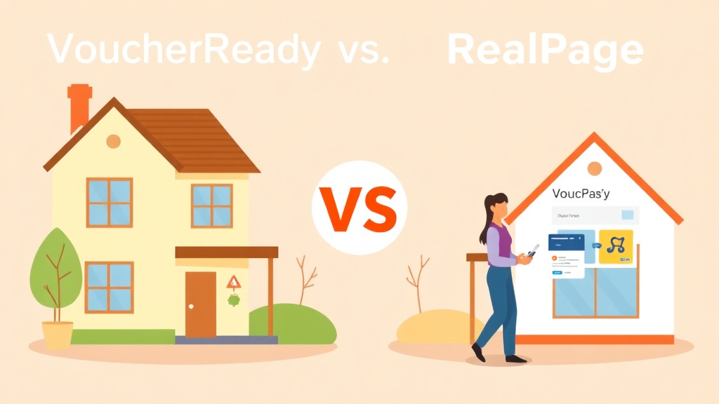 Educational graphic covering the essentials of voucherReady vs RealPage