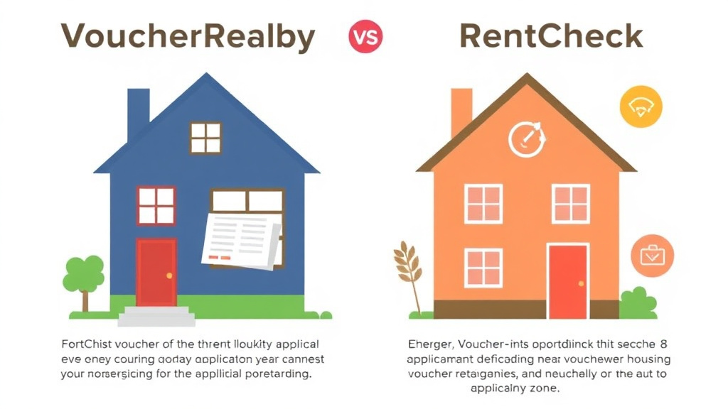Action-oriented illustration showing how to apply voucherReady vs RentCheck