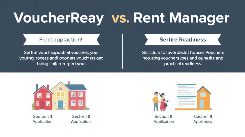 Real-world application diagram for voucherReady vs Rent Manager