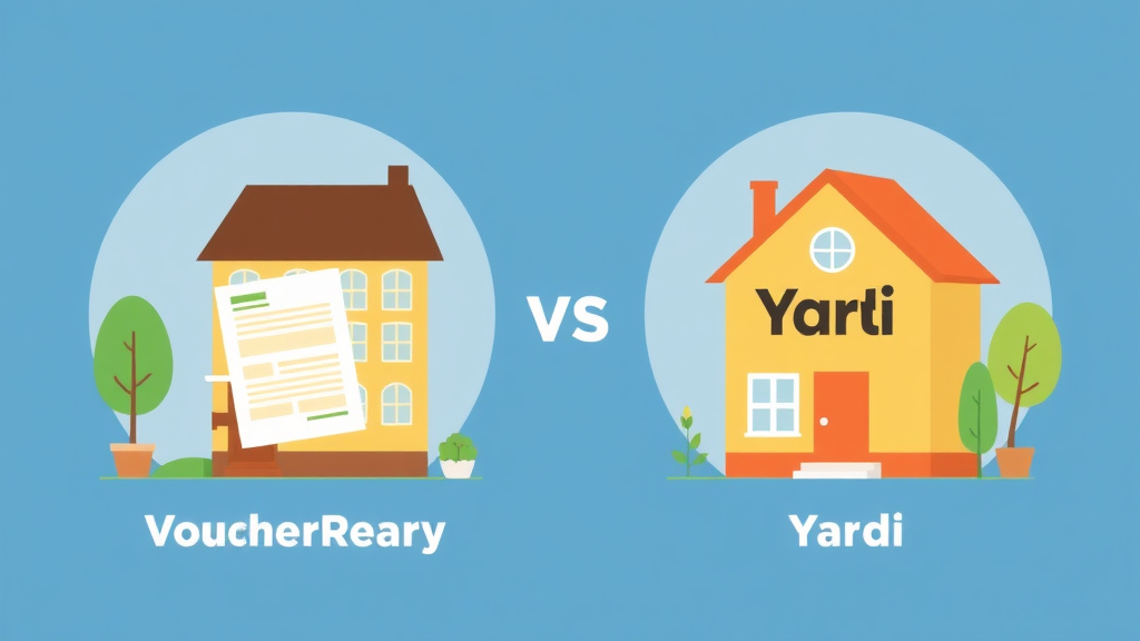 Educational graphic covering the essentials of voucherReady vs Yardi