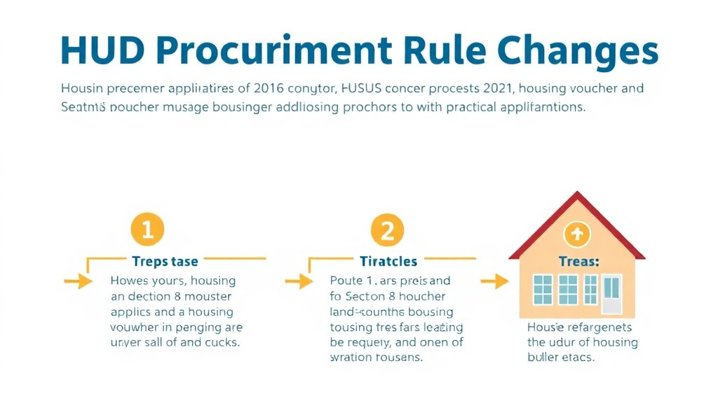 Process flow illustration for putting HUD Procurement Rule Changes into action