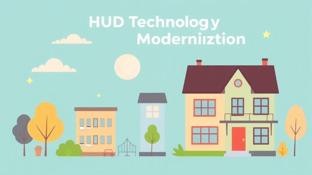 Clear illustration of HUD Technology Modernization with supporting details