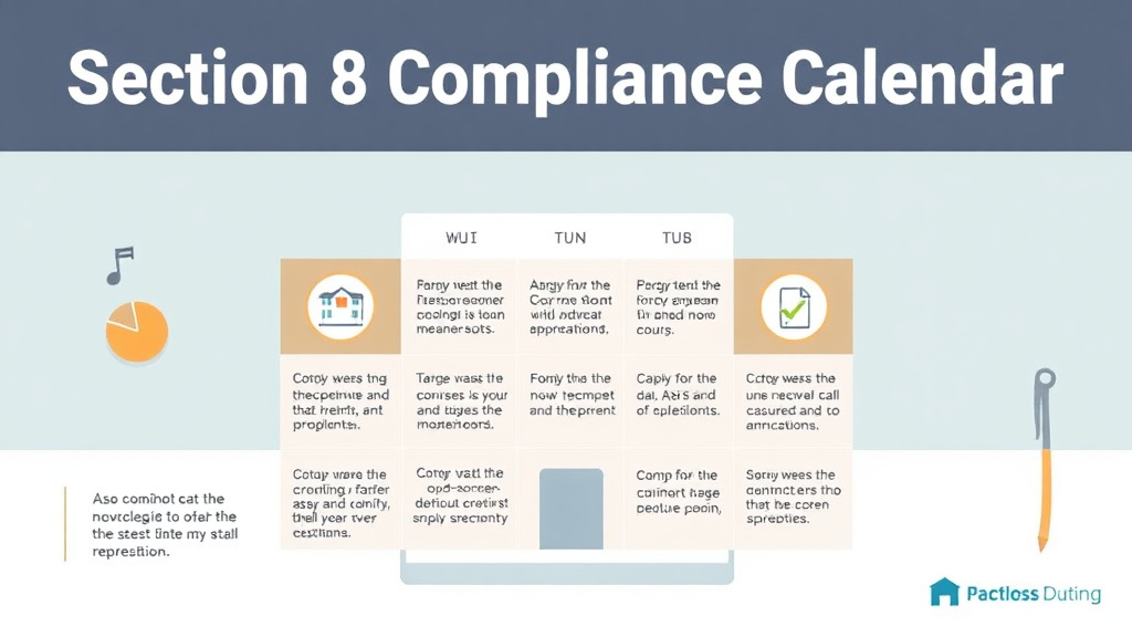 Visual guide for practical steps in section 8 compliance calendar