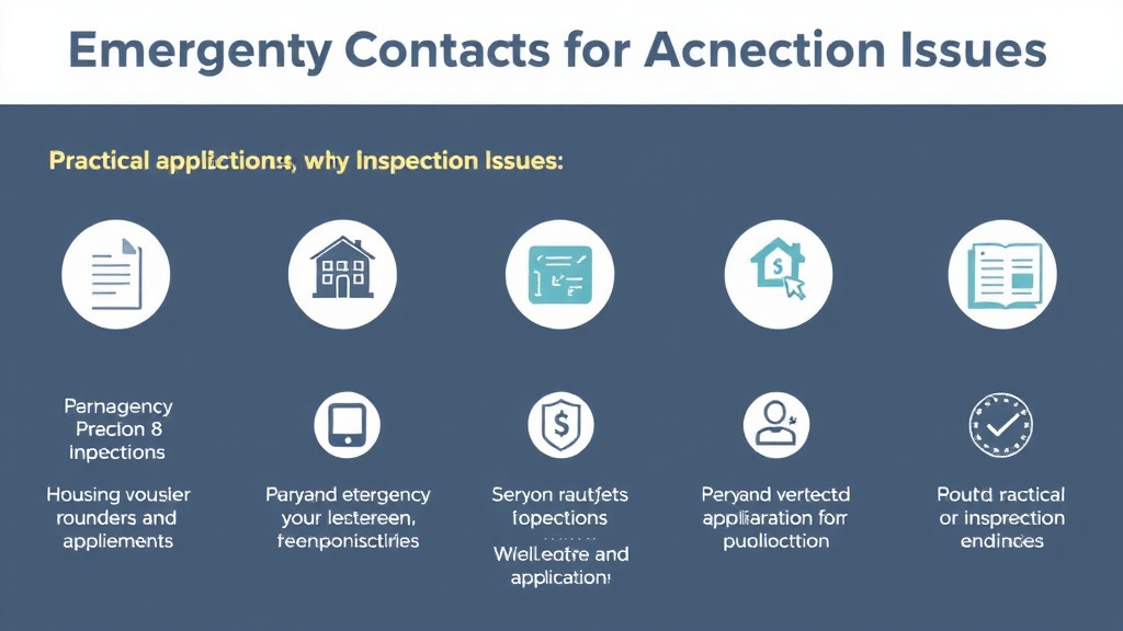 Process flow illustration for putting emergency Contacts for Inspection Issues into action