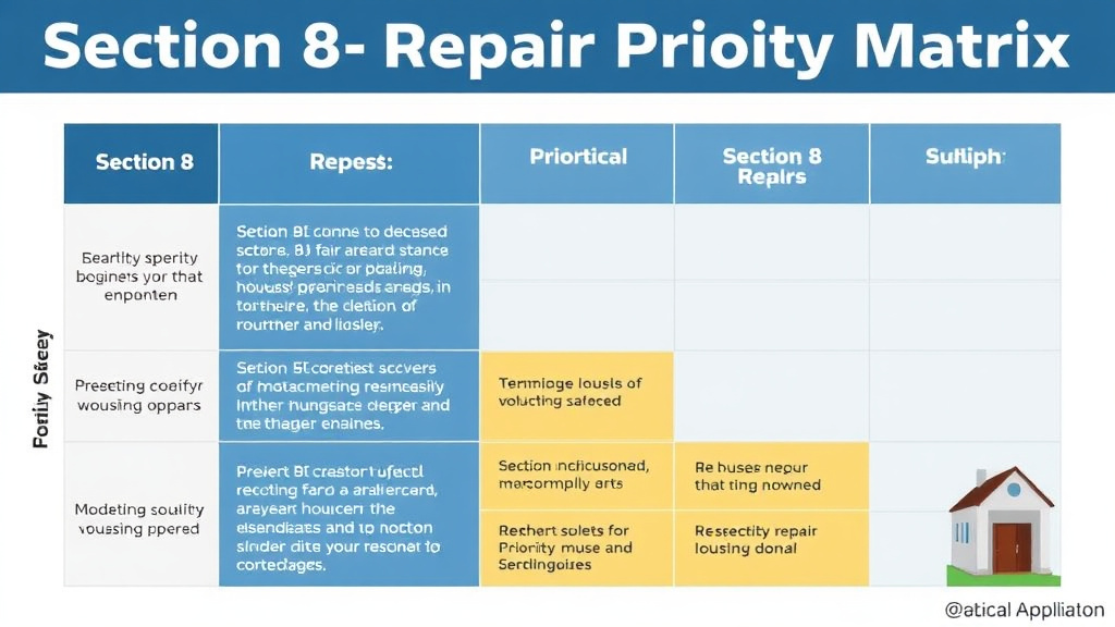 Process flow illustration for putting section 8 Repair Priority Matrix into action