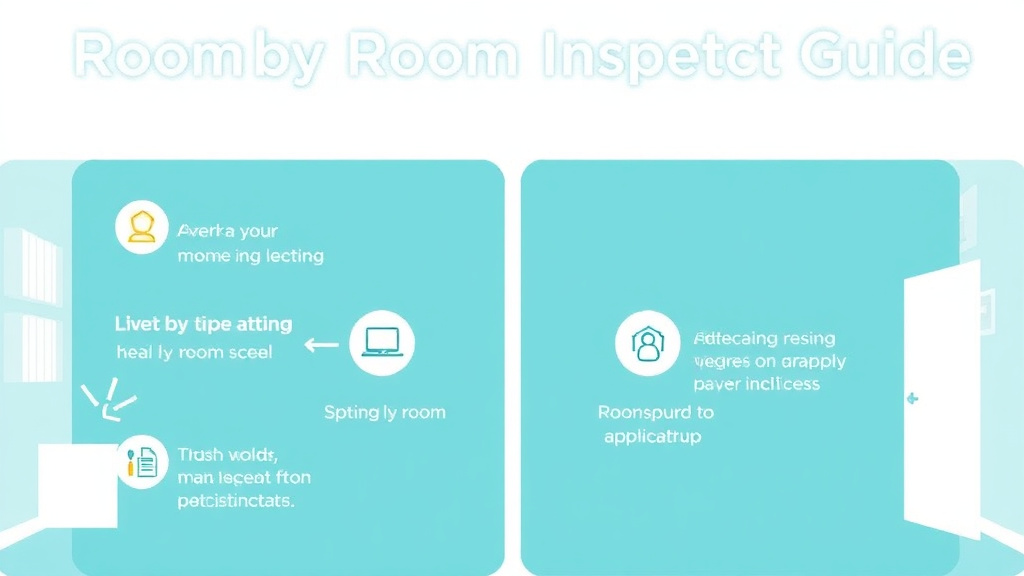 Visual guide for practical steps in room-by-room inspection guide