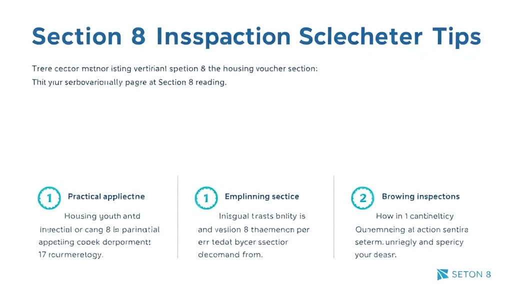 Real-world application diagram for section 8 Inspection Scheduling Tips