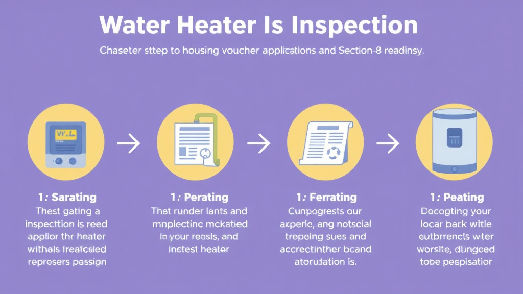 Visual guide for practical steps in water heater inspection preparation