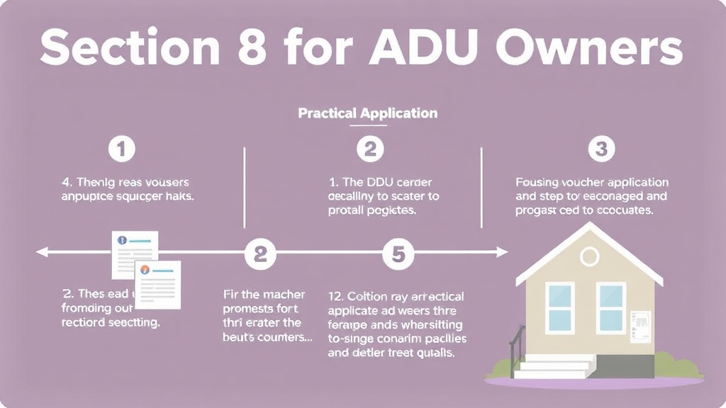 Action-oriented illustration showing how to apply section 8 for ADU Owners