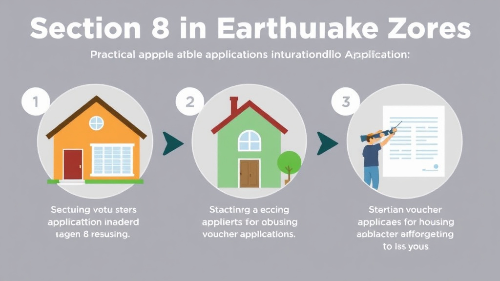 Visual guide for practical steps in section 8 in earthquake zones