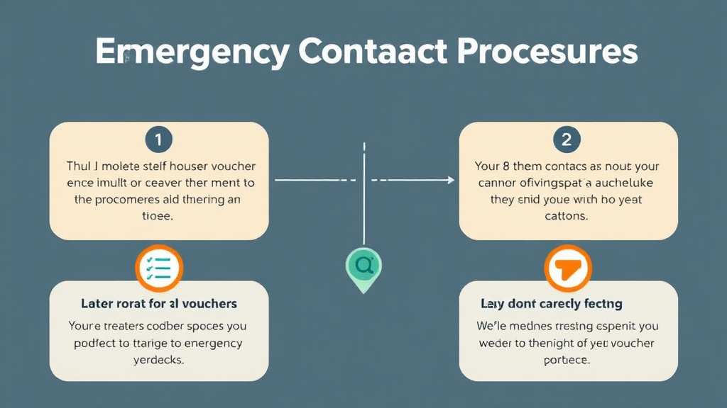 Visual guide for practical steps in emergency contact procedures for section 8