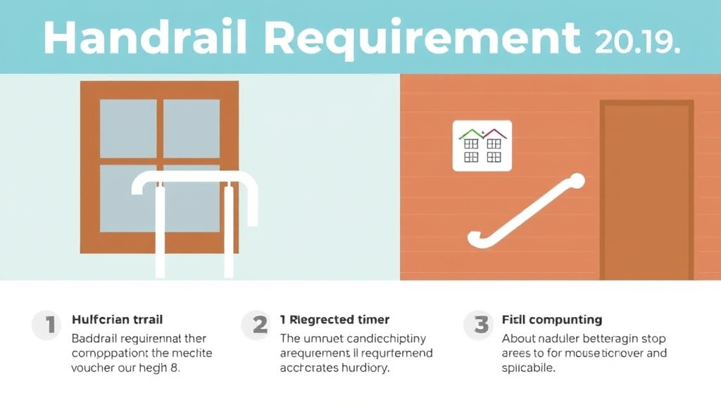 Visual guide for practical steps in handrail requirements for section 8