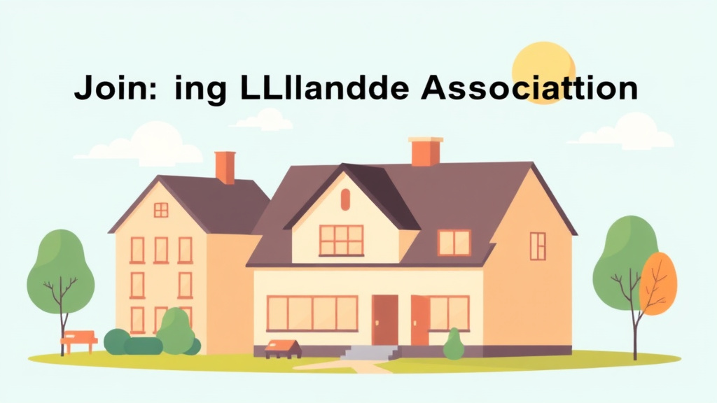 Illustration showing key concepts related to joining a landlord association