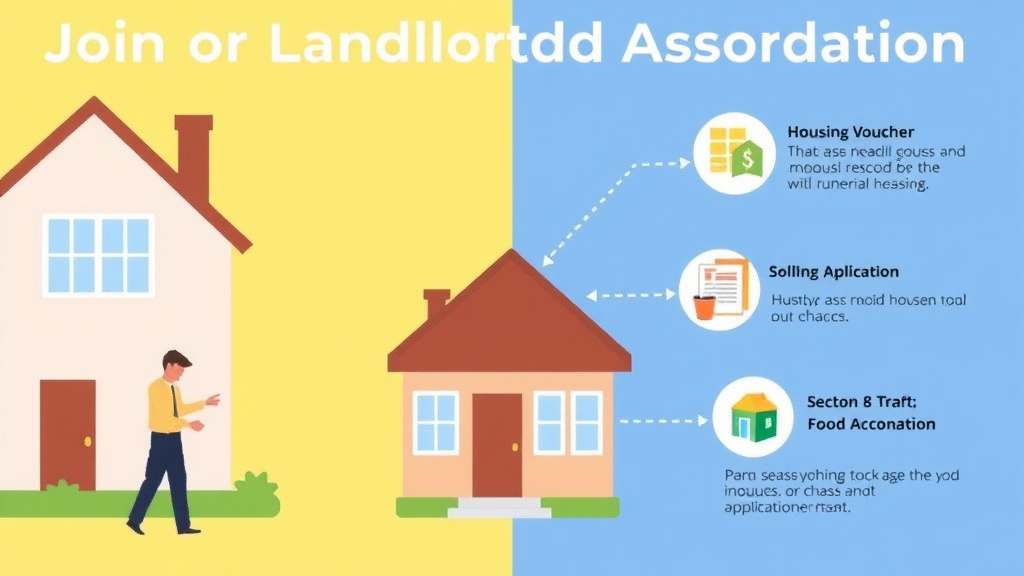 Visual guide for practical steps in joining a landlord association