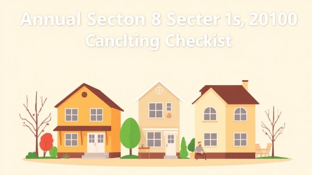 Illustration showing key concepts related to annual section 8 landlord checklist