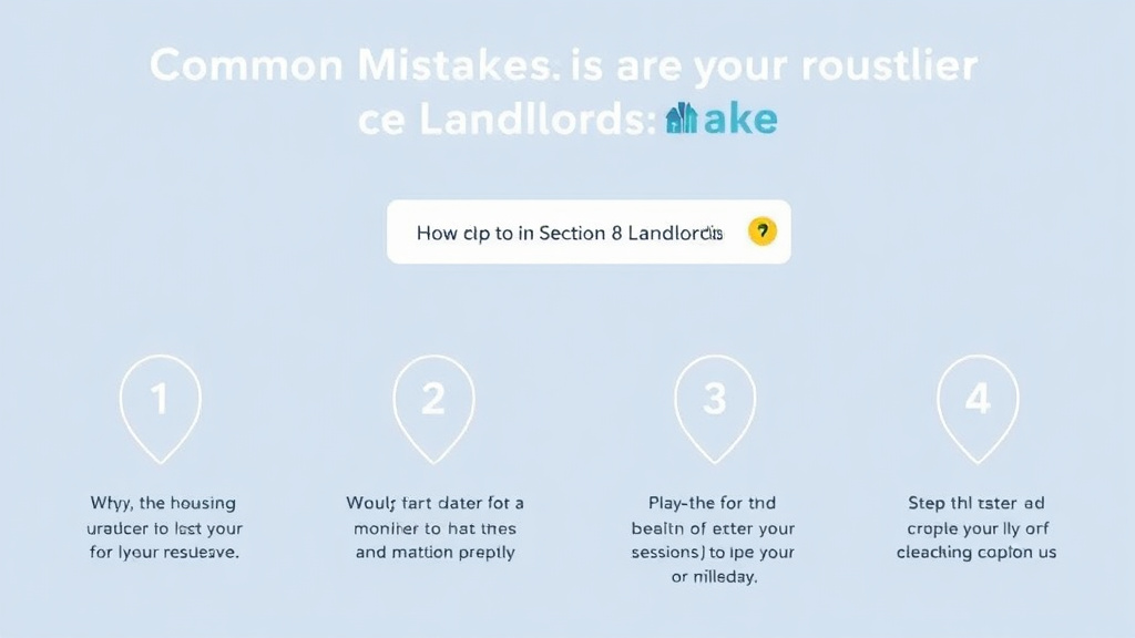 Visual guide for practical steps in common mistakes section 8 landlords make