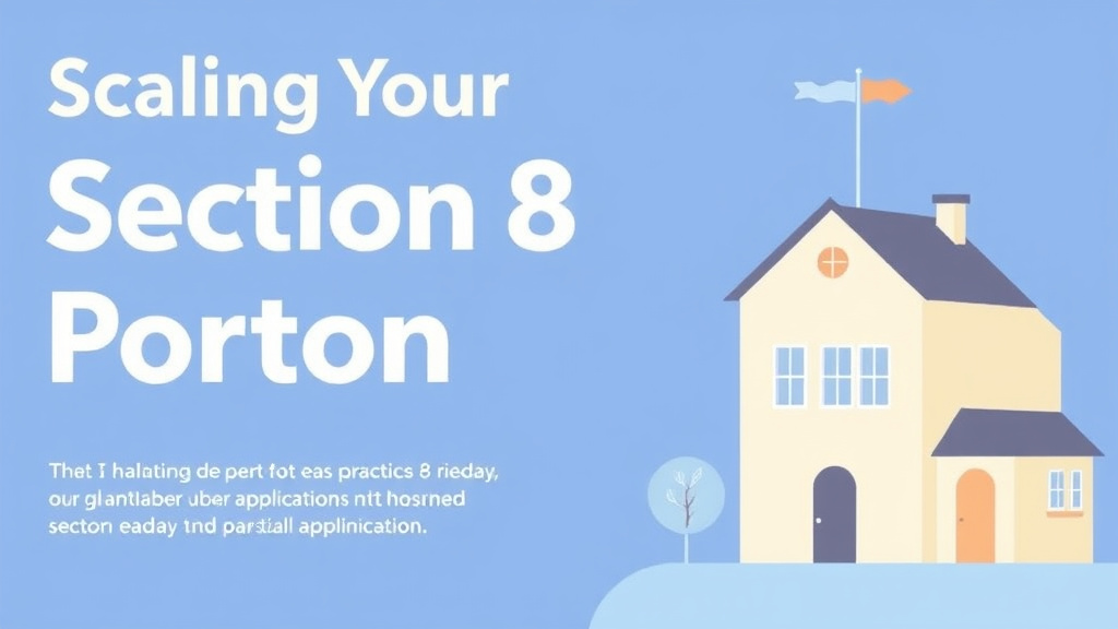 Visual guide for practical steps in scaling your section 8 portfolio