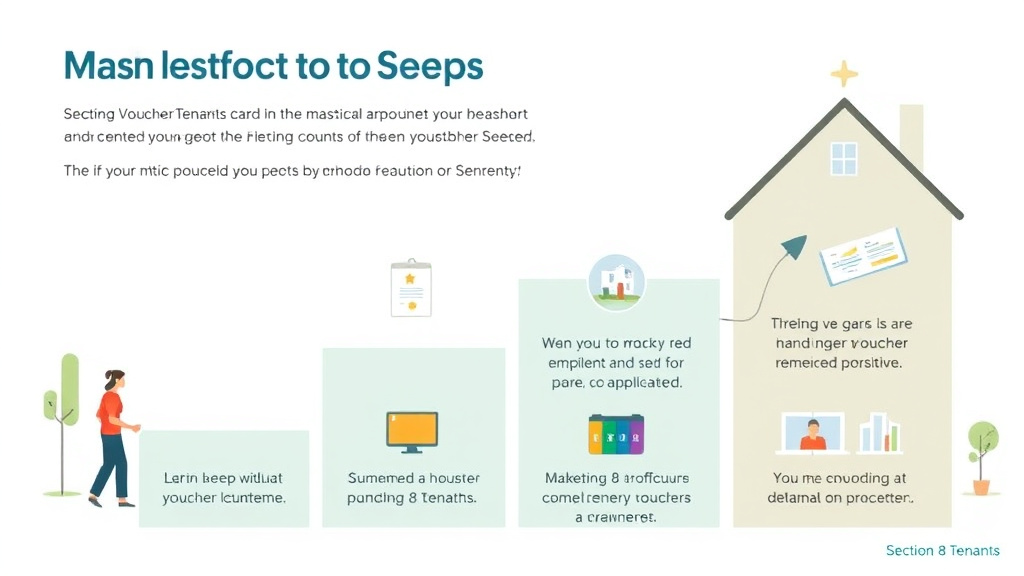 Visual guide for practical steps in marketing to section 8 tenants