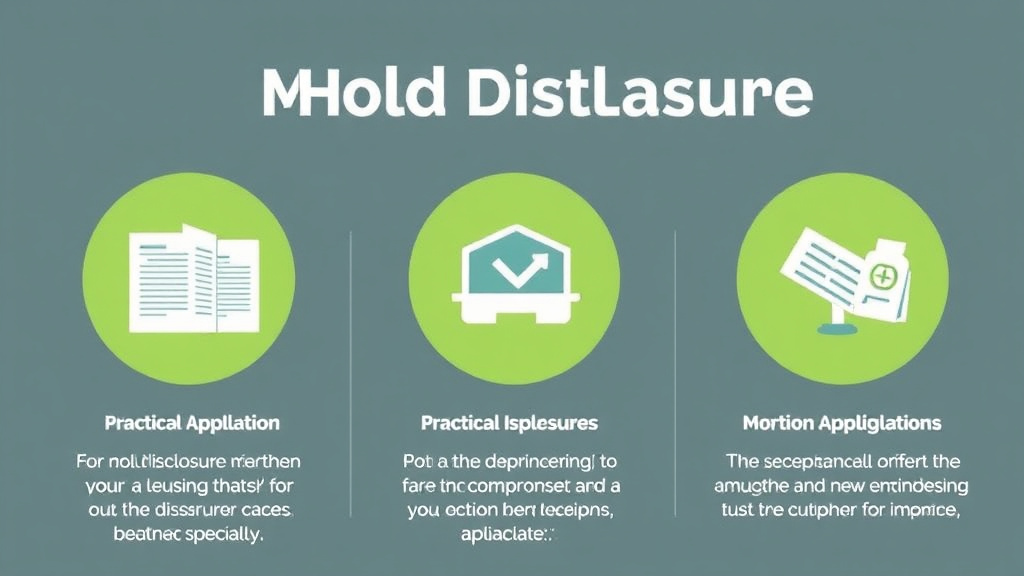 Action-oriented illustration showing how to apply mold Disclosure for Section 8 Landlords