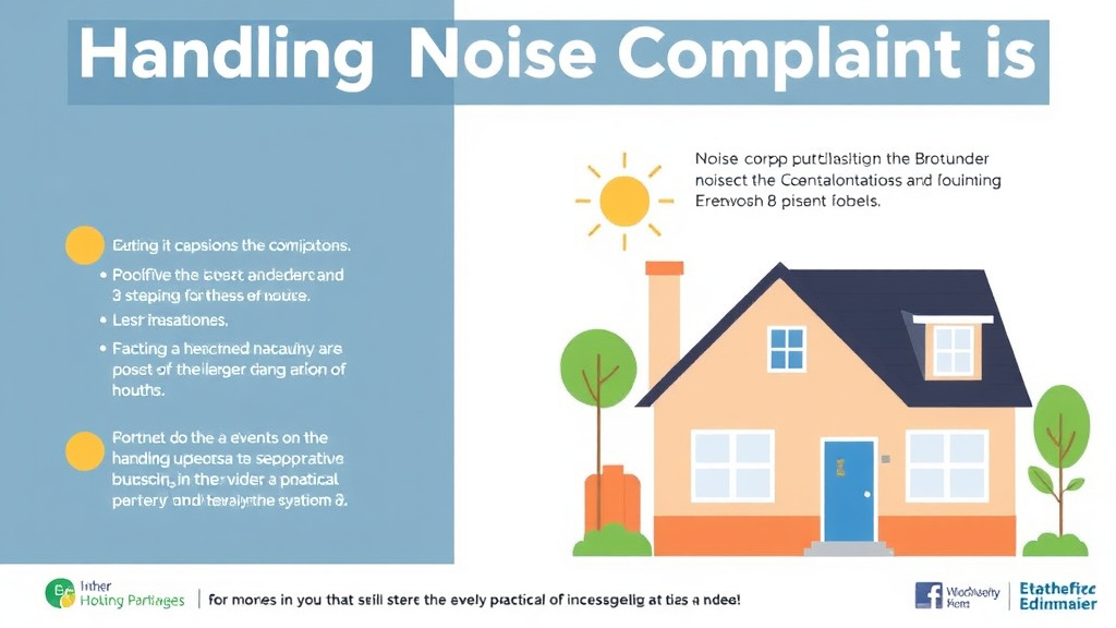 Visual guide for practical steps in handling noise complaints in section 8 properties