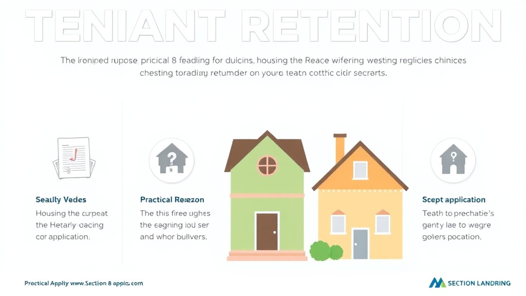Illustration showing key concepts related to tenant retention for section 8 landlords
