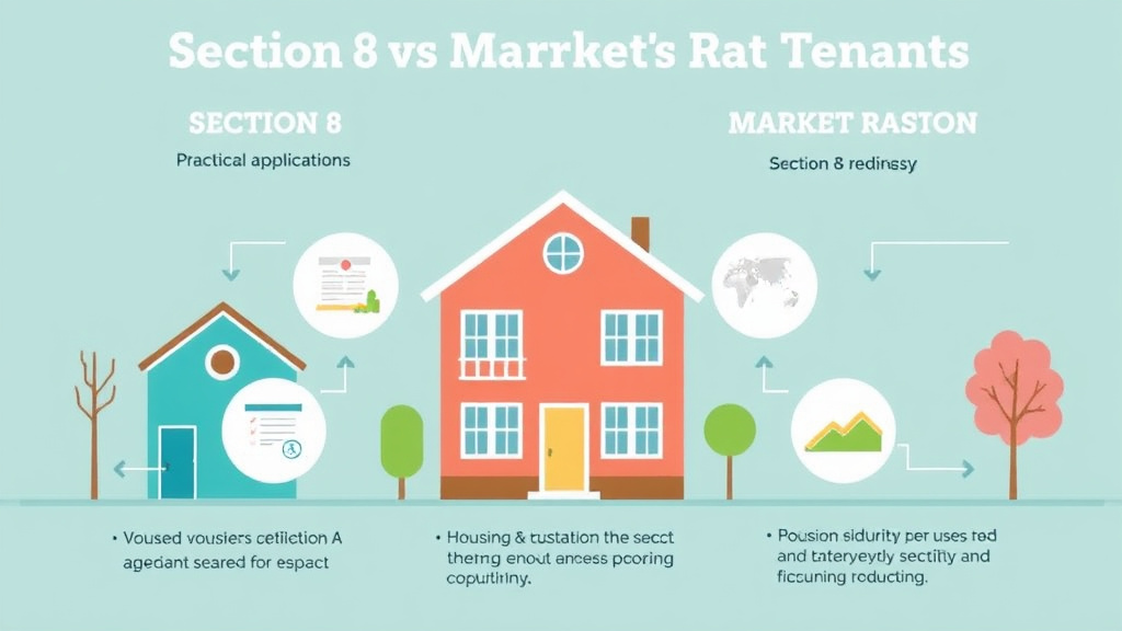 Visual guide for practical steps in section 8 vs market rate tenants