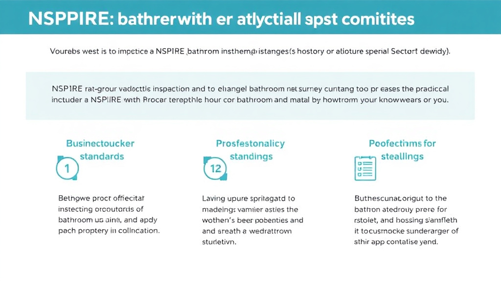Visual guide for practical steps in nspire bathroom inspection standards