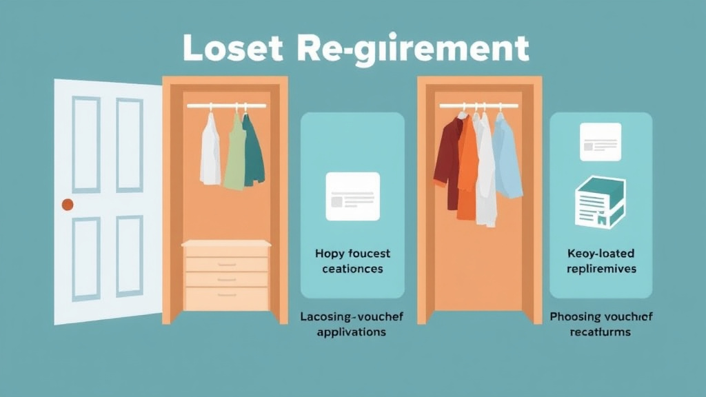 Visual guide for practical steps in nspire closet requirements