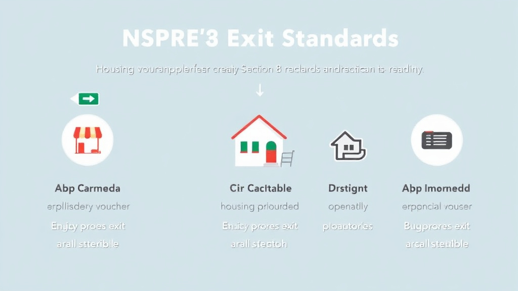 Visual guide for practical steps in nspire exit sign standards