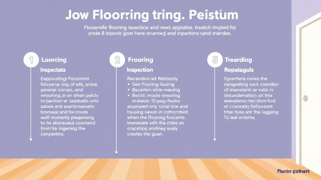 Visual guide for practical steps in nspire flooring inspection requirements