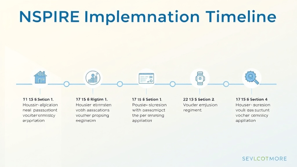 Step-by-step visual guide for implementing NSPIRE Implementation Timeline