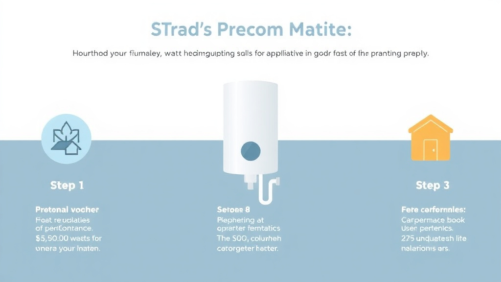 Visual guide for practical steps in nspire water heater requirements