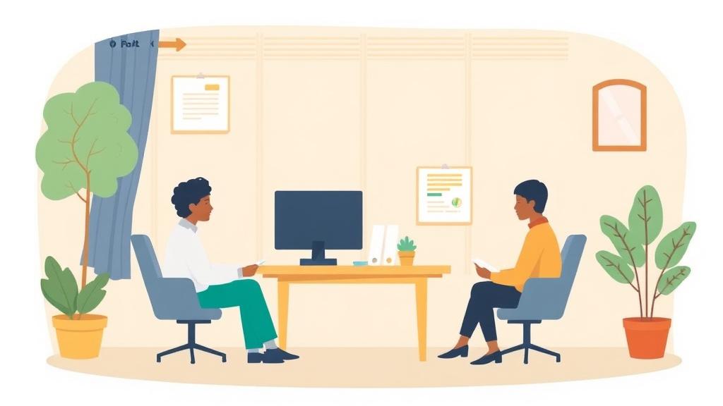 Illustration breaking down the fundamentals of preparing for a PHA Office Visit