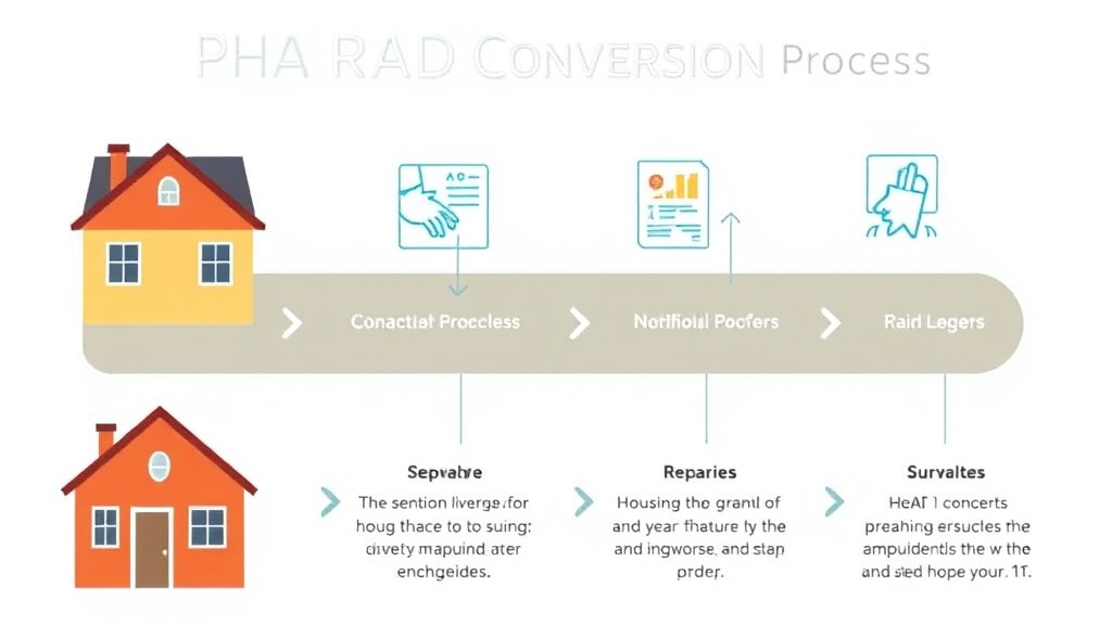 Process flow illustration for putting PHA RAD Conversion Process into action