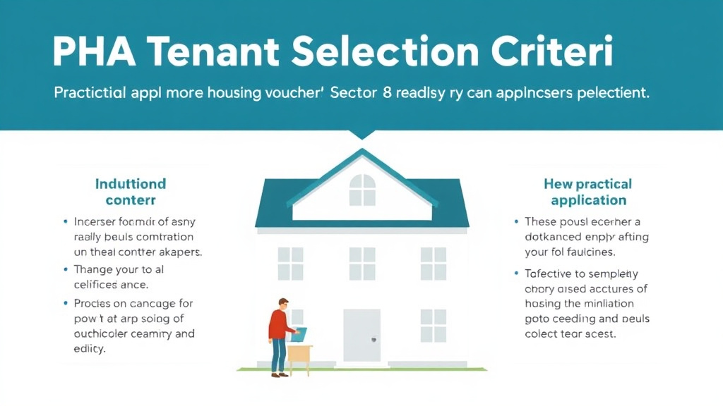 Action-oriented illustration showing how to apply PHA Tenant Selection Criteria