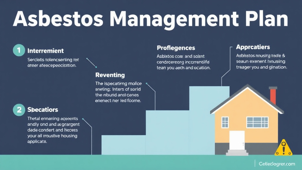 Process flow illustration for putting asbestos Management Plan for Rentals into action