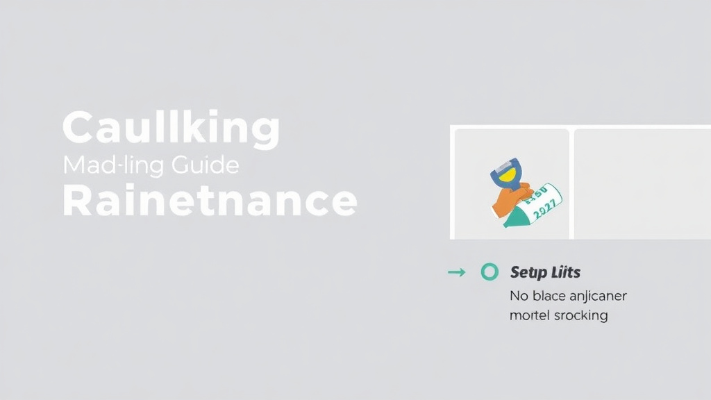 Practical workflow diagram for caulking and Grout Maintenance Guide