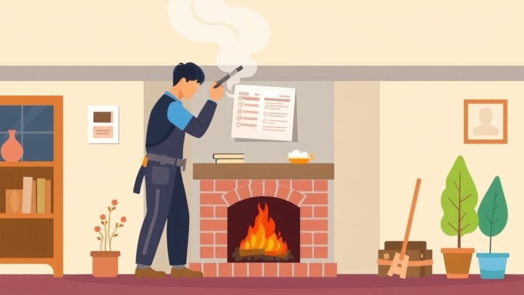 An informative visual explaining chimney and Fireplace Maintenance for beginners and professionals