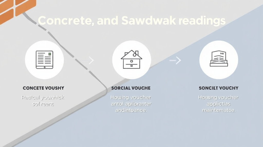 Process flow illustration for putting concrete and Sidewalk Maintenance into action