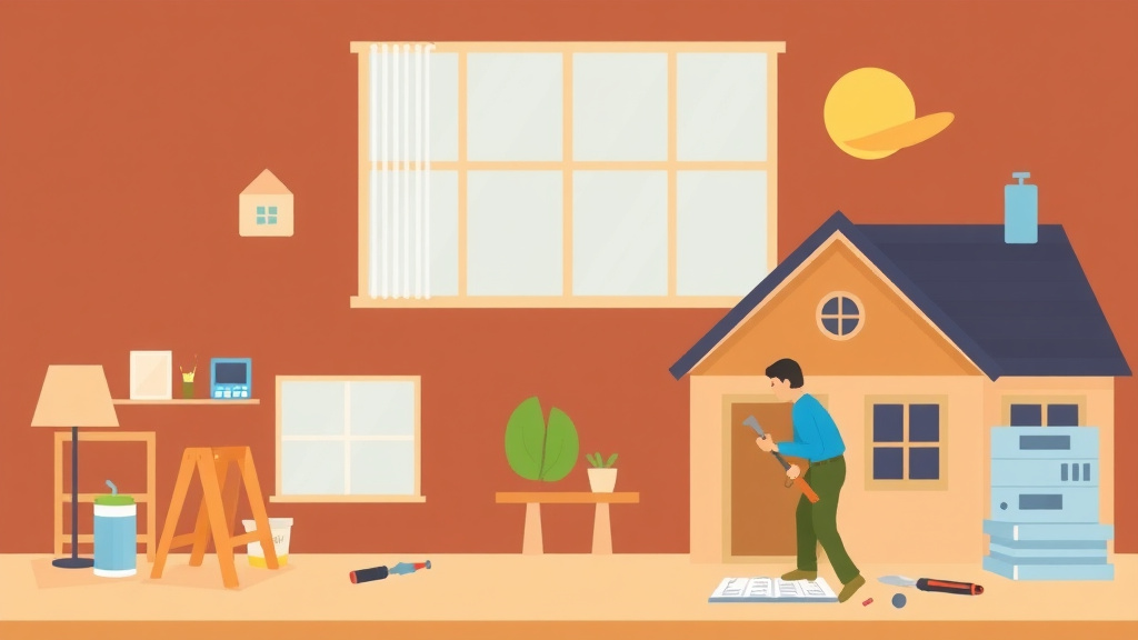 Visual overview of DIY vs Professional Repairs for Landlords with key concepts highlighted