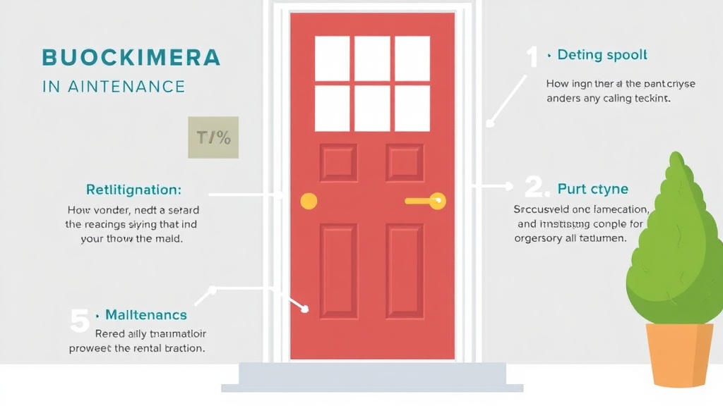 Action-oriented illustration showing how to apply door Maintenance for Rental Properties