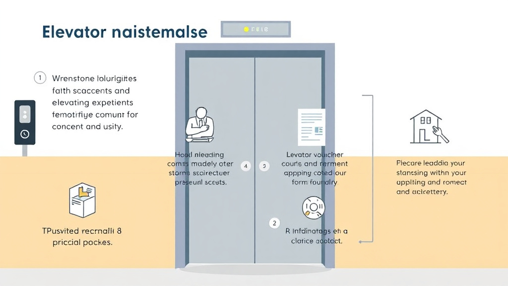 Process flow illustration for putting elevator Maintenance for Landlords into action