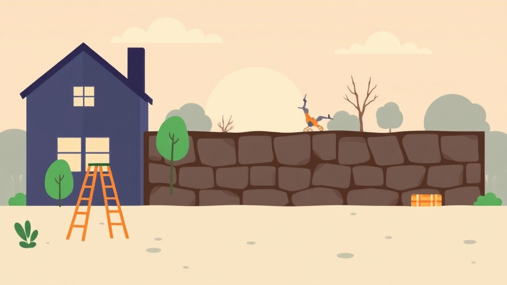 A professional illustration depicting foundation Maintenance for Landlords