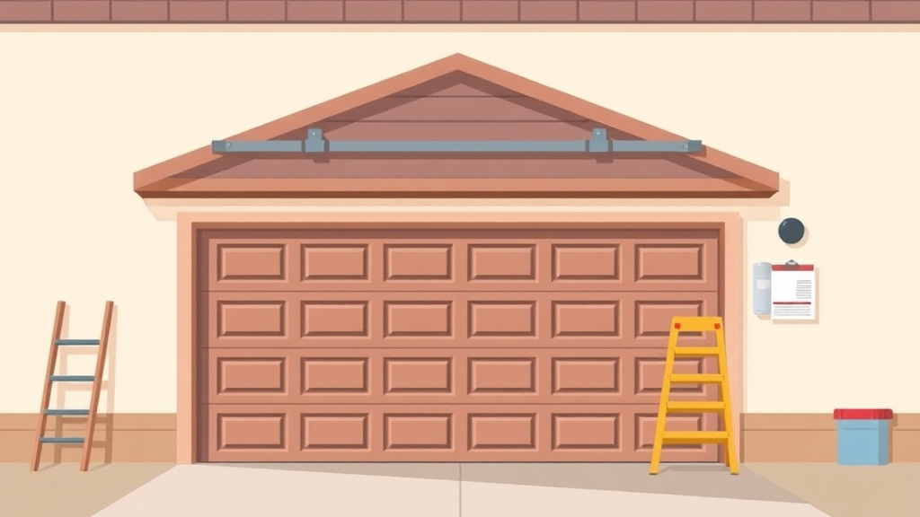 An informative visual explaining garage Door Maintenance Guide for beginners and professionals