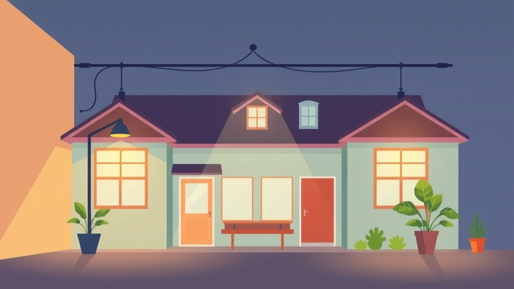 Clear illustration of interior and Exterior Lighting Maintenance with supporting details