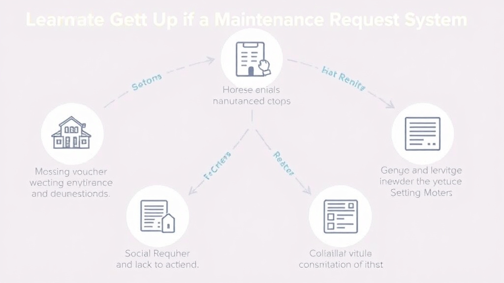 Process flow illustration for putting setting Up a Maintenance Request System into action