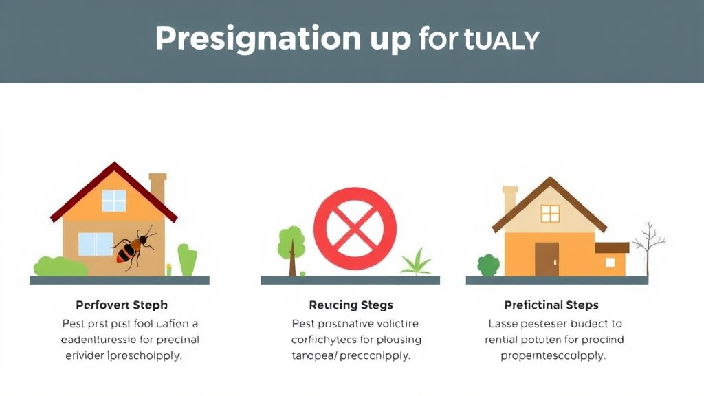 Process flow illustration for putting pest Prevention for Rental Properties into action