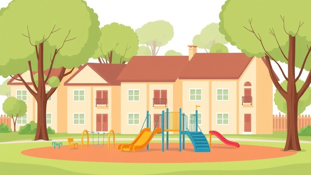 A professional illustration depicting playground Equipment Maintenance