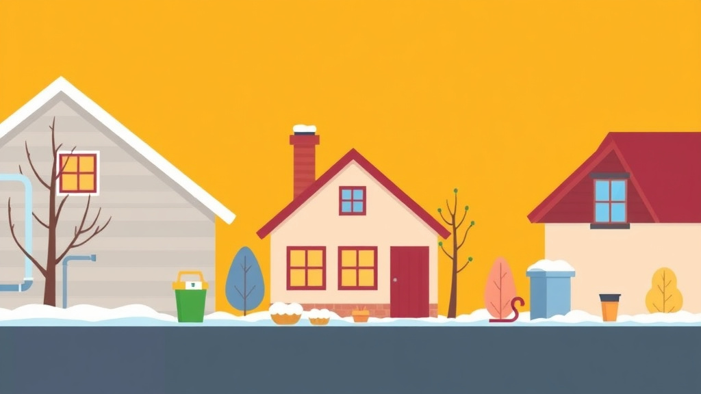 A professional illustration depicting plumbing Winterization Guide